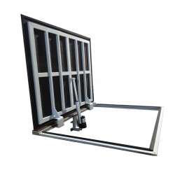 Floor Stainless steel 90 cm x 100 cm "H" access door for indoor and outdoor