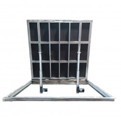 Floor Stainless steel access door 130 cm x 180 cm for indoor and outdoor use